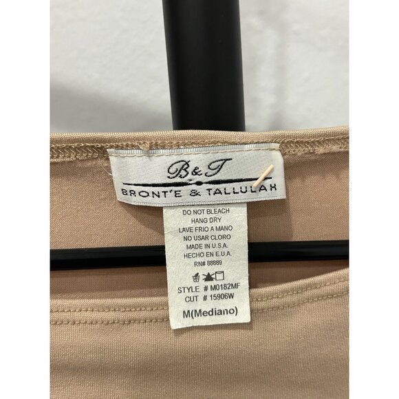 Bronte and Tallulah Womens Beige Sleeveless Top With Embellishments SZ Medium - Picture 5 of 8